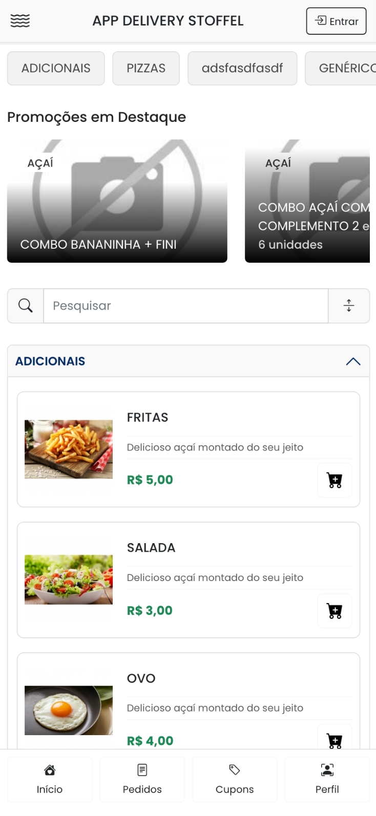 App Delivery Stoffel — Mobile
