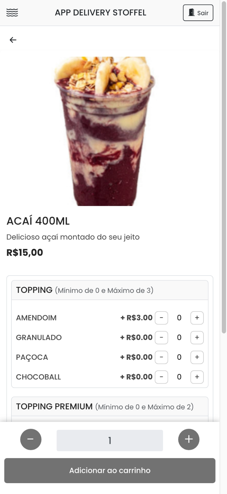 Complementos do Produto