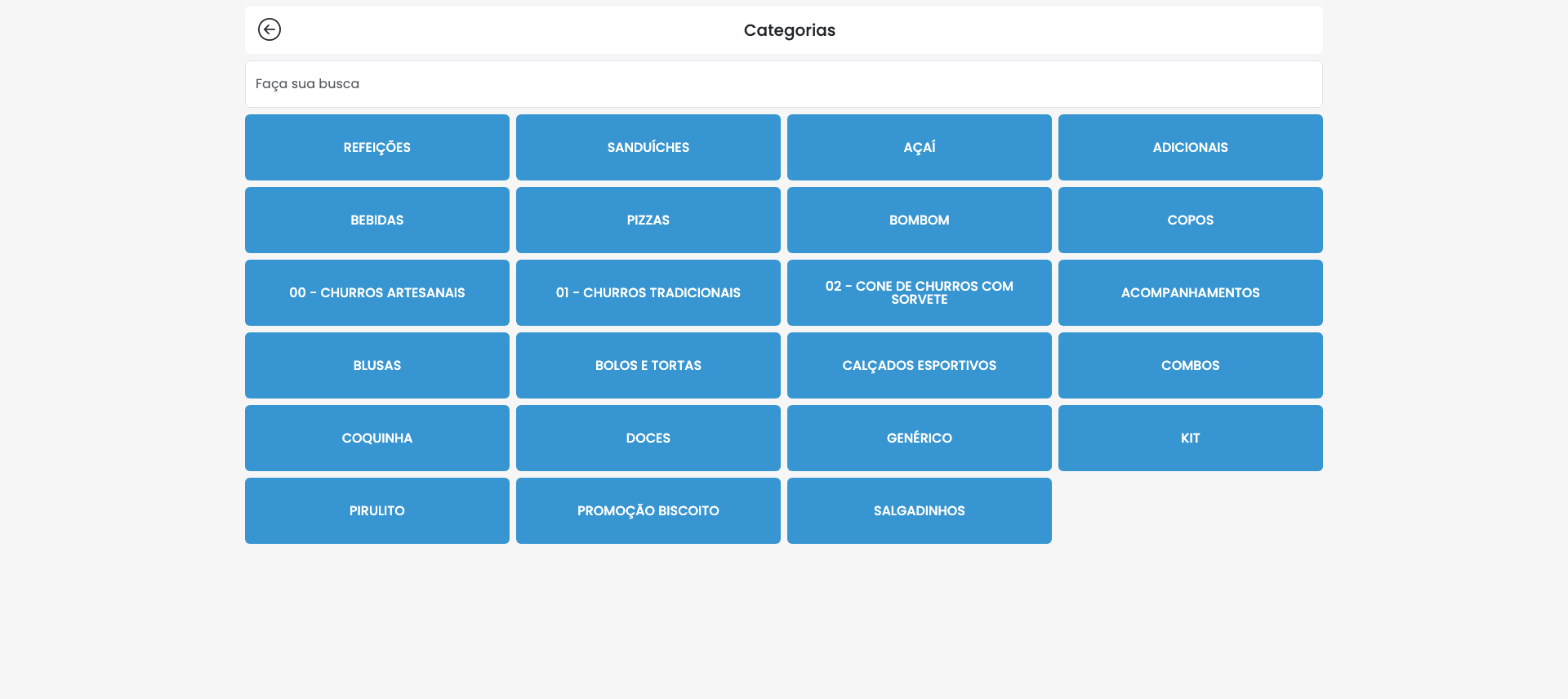 Cardápio — Web