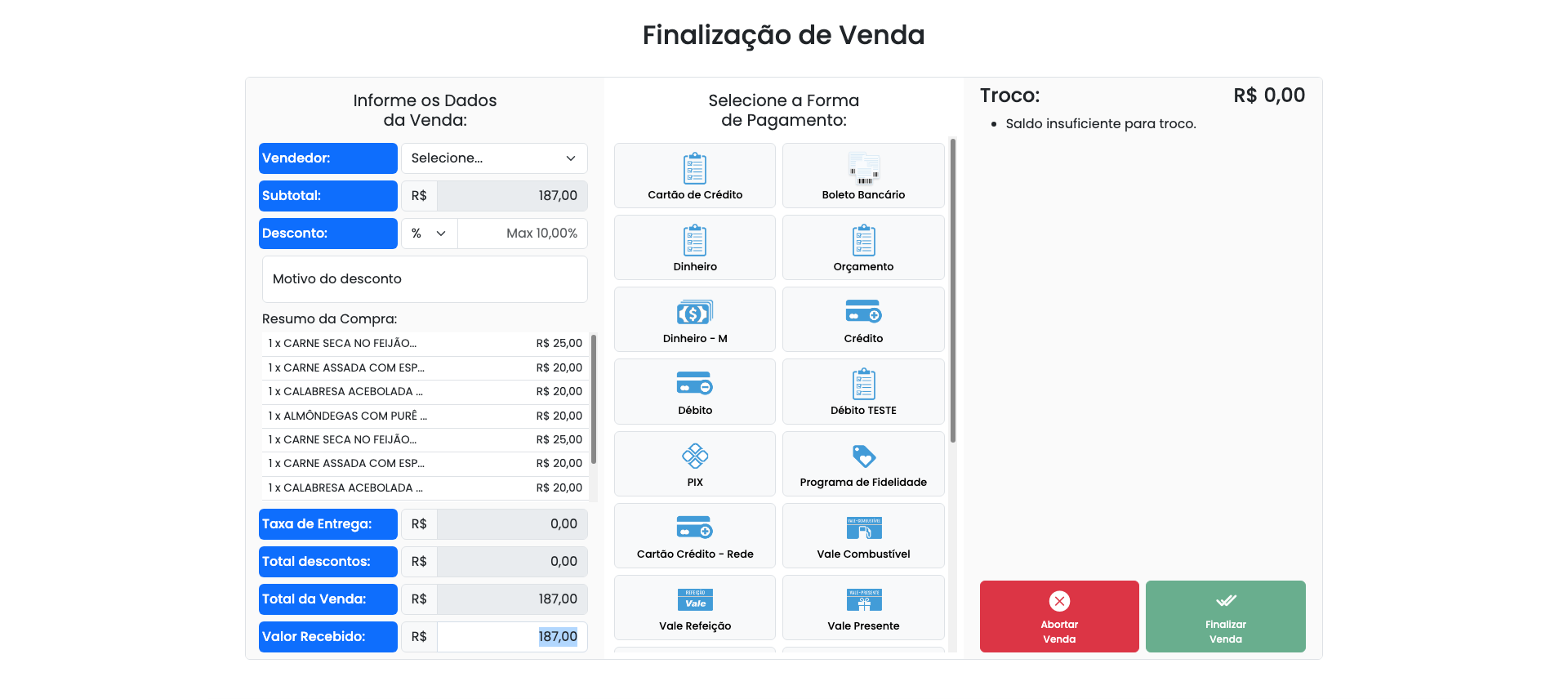 Pagamento — Web
