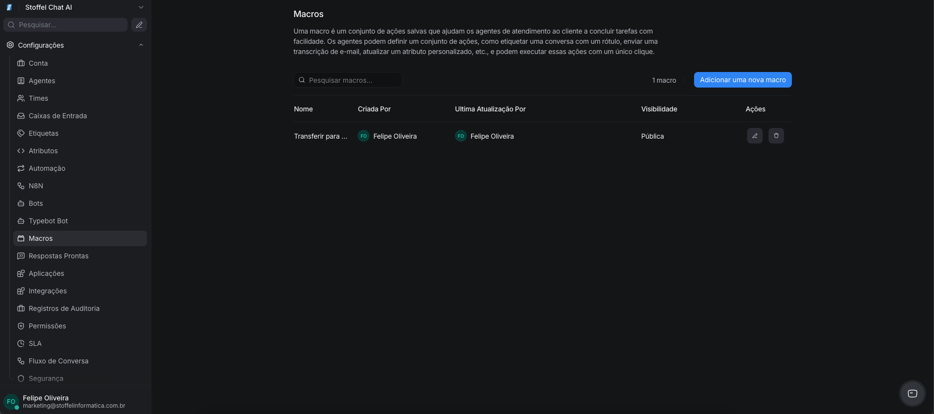 Macros — Stoffel Chat AI (SCAI)