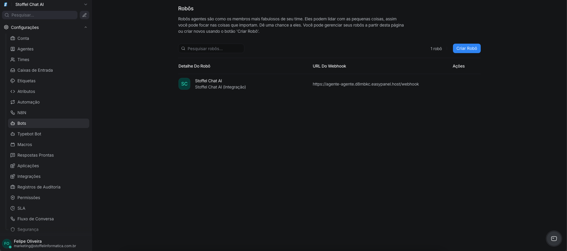 Robôs — Stoffel Chat AI (SCAI)